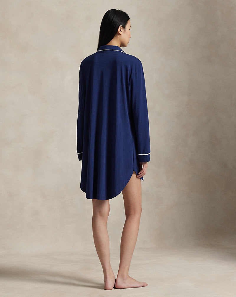 Jersey Sleep Shirt Navy