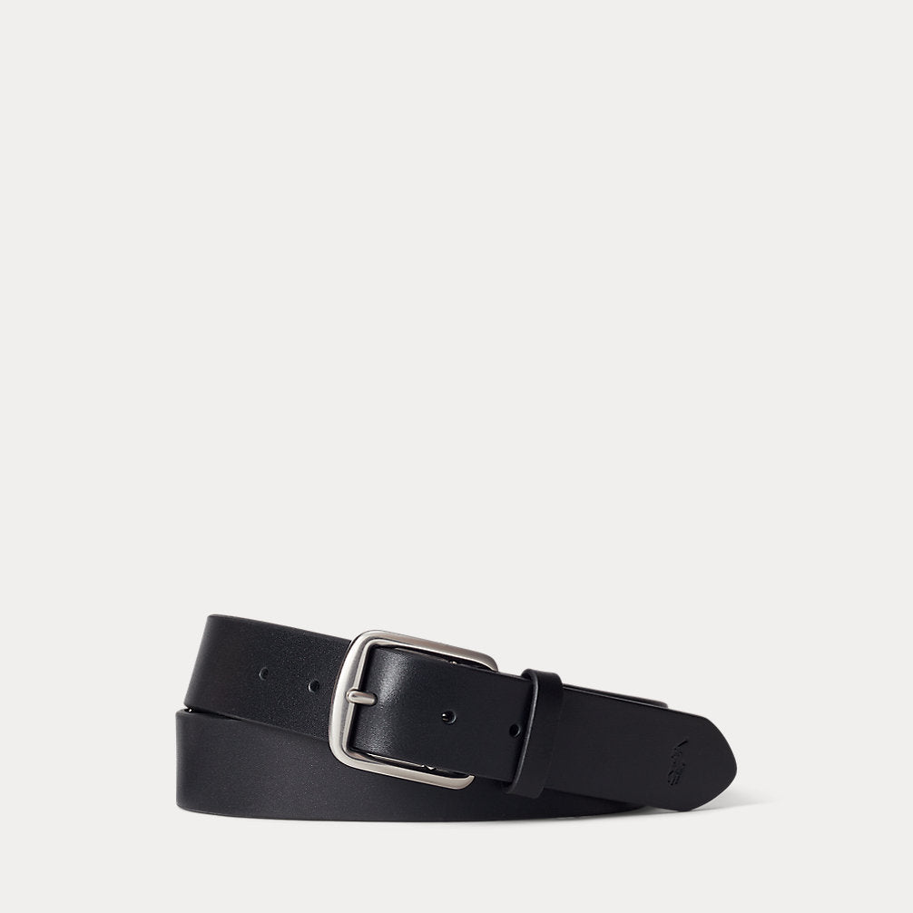 Signature Pony Leather Belt Black