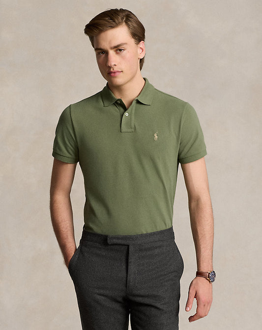 Custom Slim Fit Mesh Polo Shirt Garden Trail/c8668