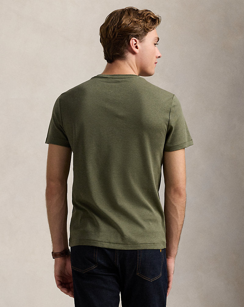 Custom Slim Fit Soft Cotton T-Shirt Service Green Heather