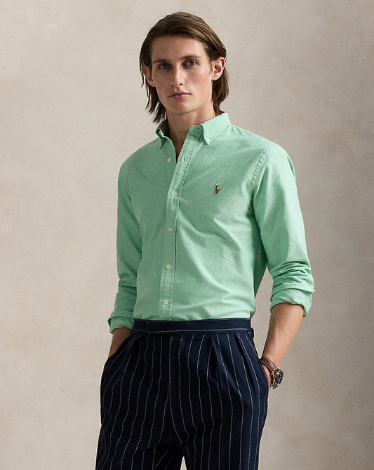 Slim Fit Oxford Shirt Summer Emerald