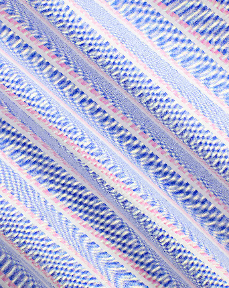 Custom Fit Striped Oxford Shirt Blue/Pink