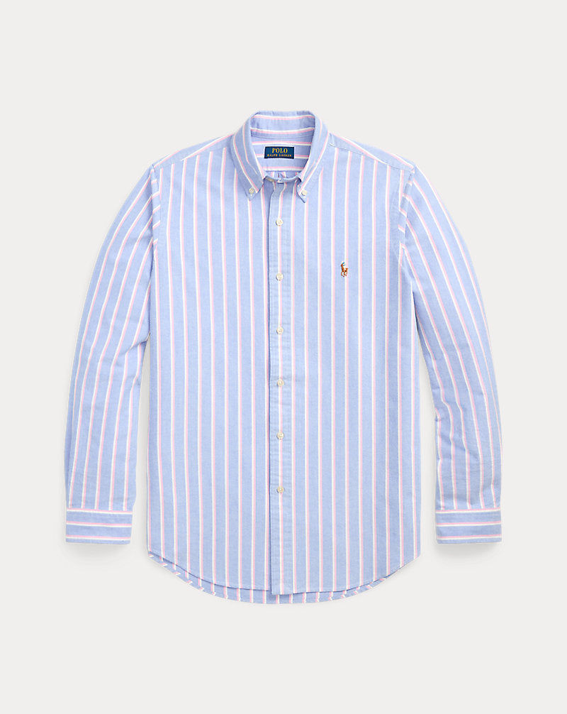 Custom Fit Striped Oxford Shirt Blue/Pink