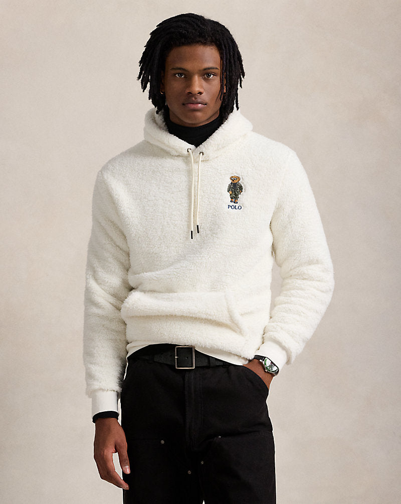 Polo Bear Pile Fleece Hoodie Antq Cream Defender
