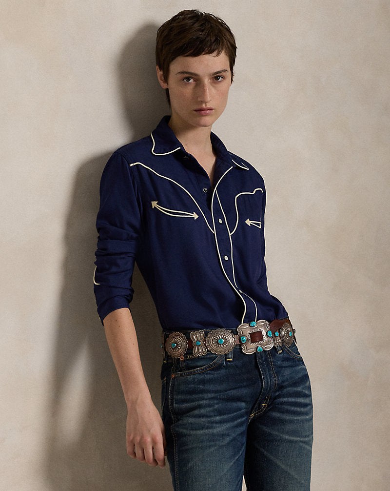 Naiomi Glasses Western Shirt Newport Navy