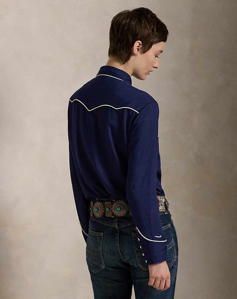 Naiomi Glasses Western Shirt Newport Navy