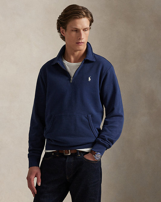 Loopback Fleece Quarter-Zip Sweatshirt Cruise Navy