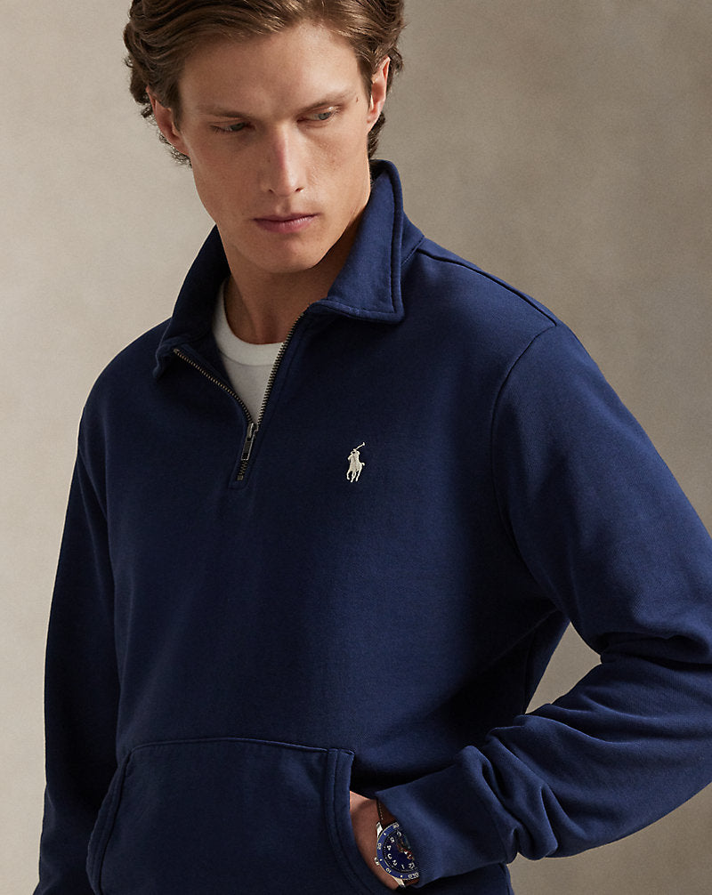 Loopback Fleece Quarter-Zip Sweatshirt Cruise Navy