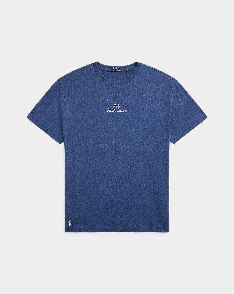 Classic Fit Logo Jersey T-Shirt Derby Blue Heather