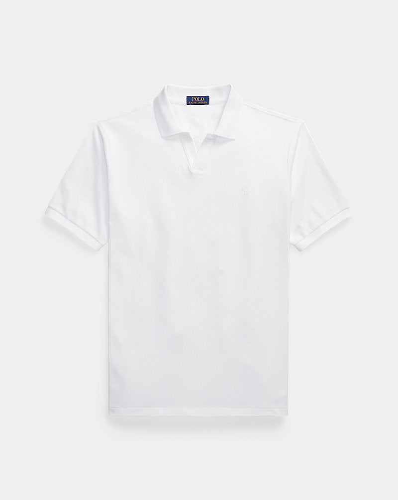 Classic Fit Stretch Mesh Polo Shirt White