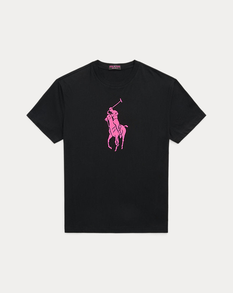 Pink Pony Classic Fit Jersey T-Shirt Polo Black