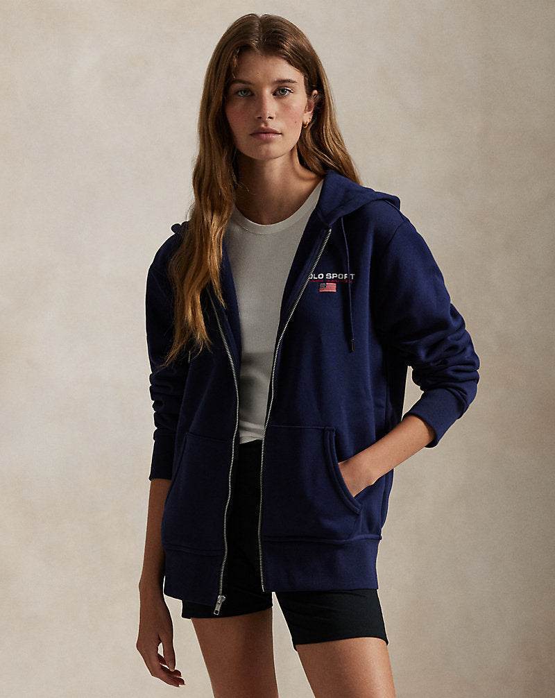 Polo Sport Fleece Full-Zip Hoodie Cruise Navy/White