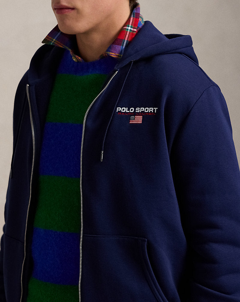 Polo Sport Fleece Full-Zip Hoodie Cruise Navy/White