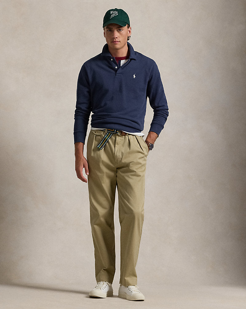 Loopback Fleece Collared Sweatshirt Cruise Navy
