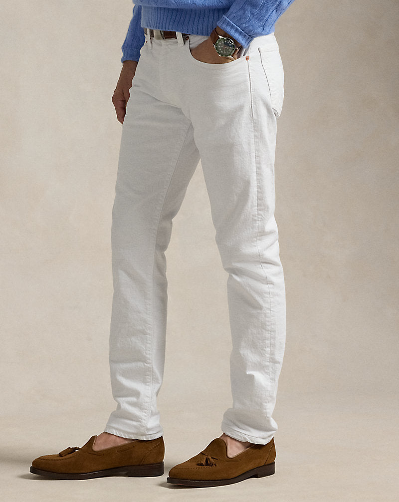 Sullivan Slim Polo Pony Stretch Jean Hdn White