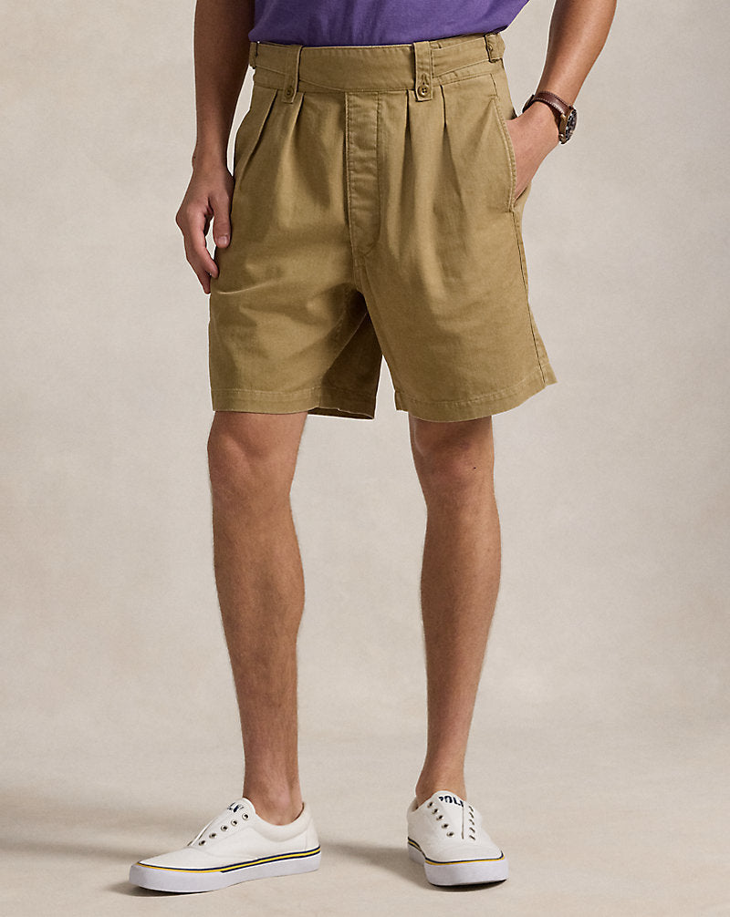 18 cm Classic Fit Pleated Twill Short New Bronze