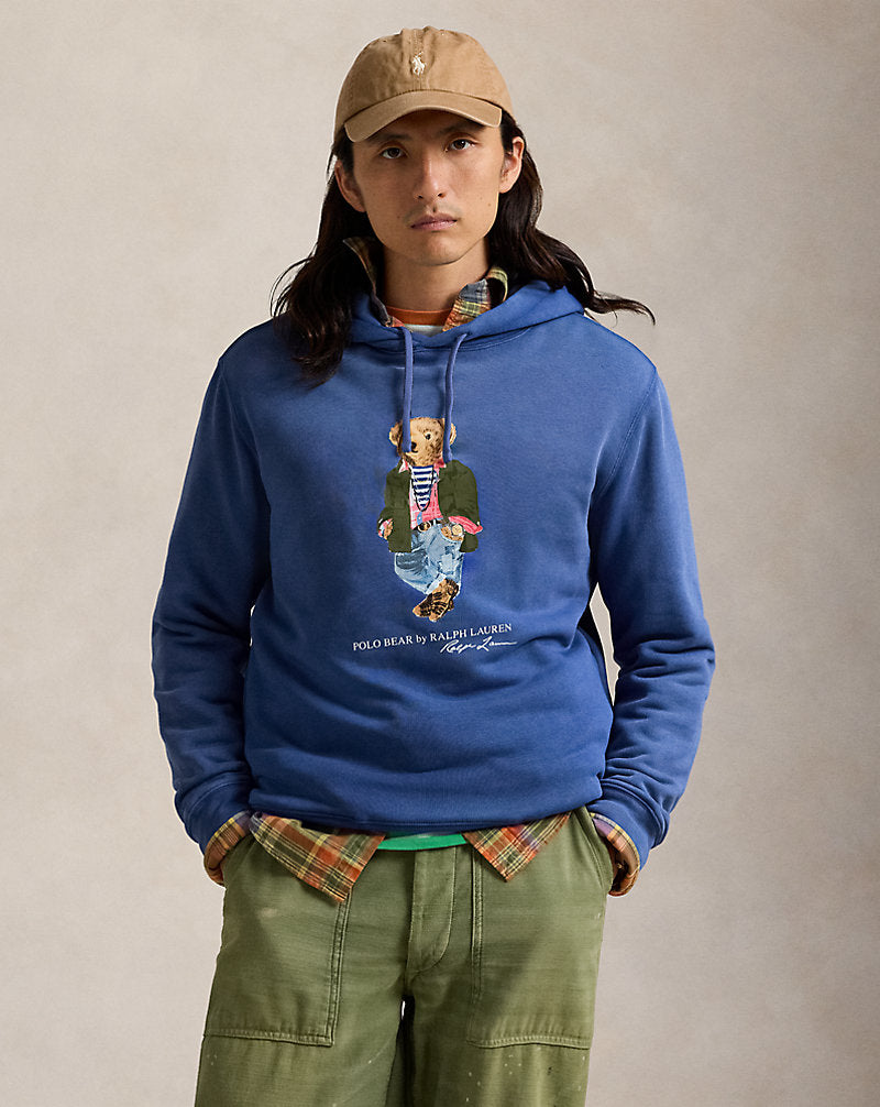 Polo Bear Garment-Dyed Fleece Hoodie Nw Iris Blu Sw Explr