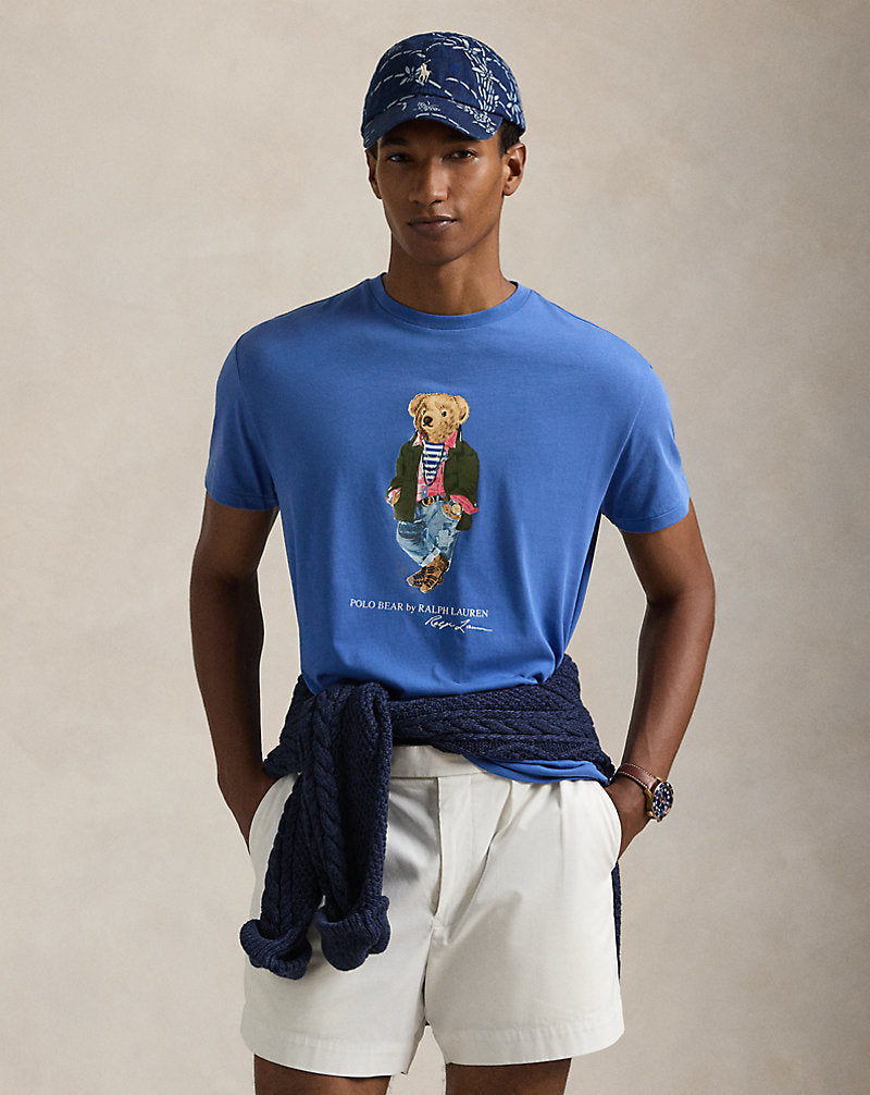 Classic Fit Polo Bear Jersey T-Shirt Nw Iris Blu Sw Explr