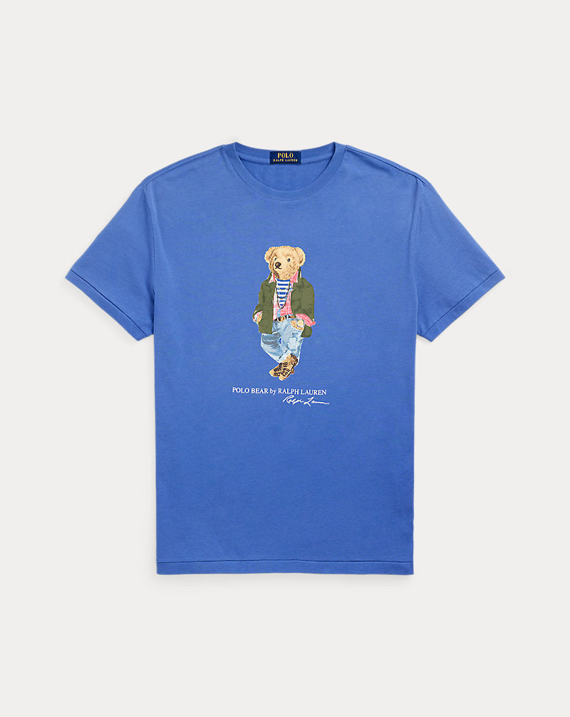 Classic Fit Polo Bear Jersey T-Shirt Nw Iris Blu Sw Explr