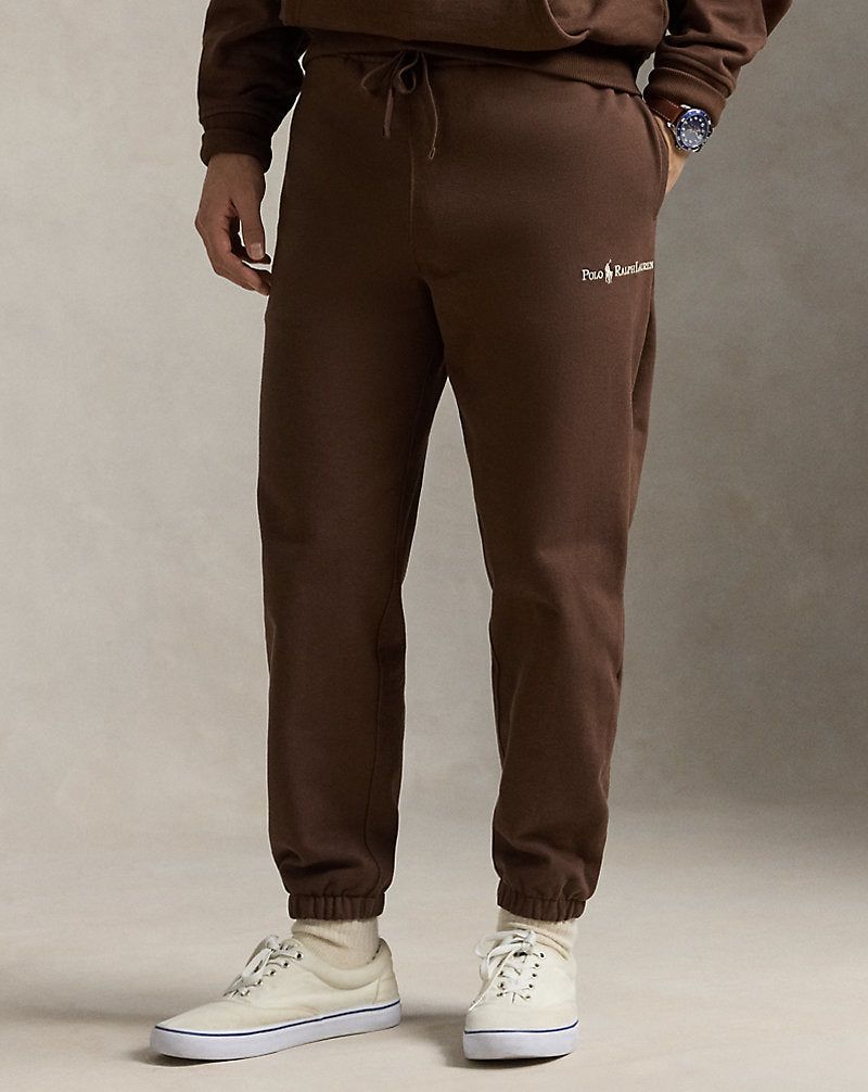 Relaxed Fit Logo Fleece Jogging Bottoms Chocolate Mousse