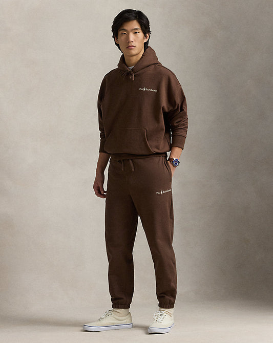 Relaxed Fit Logo Fleece Jogging Bottoms Chocolate Mousse