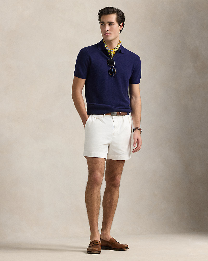Cashmere Polo-Collar Jumper Bright Navy