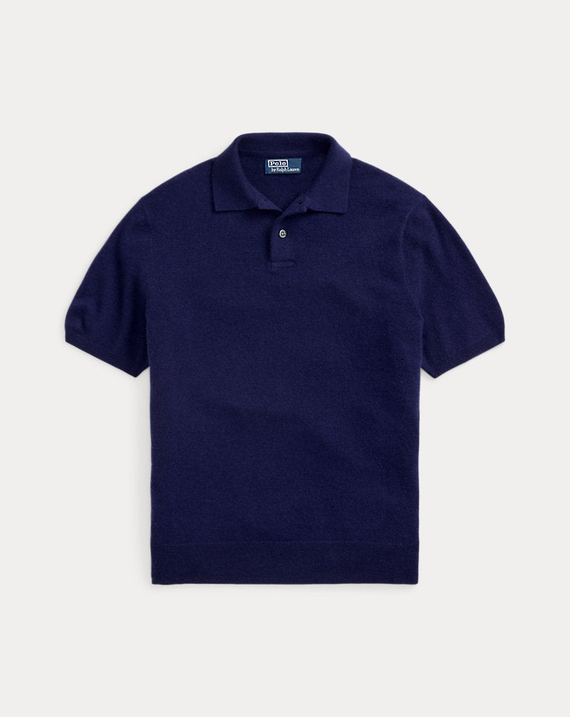 Cashmere Polo-Collar Jumper Bright Navy