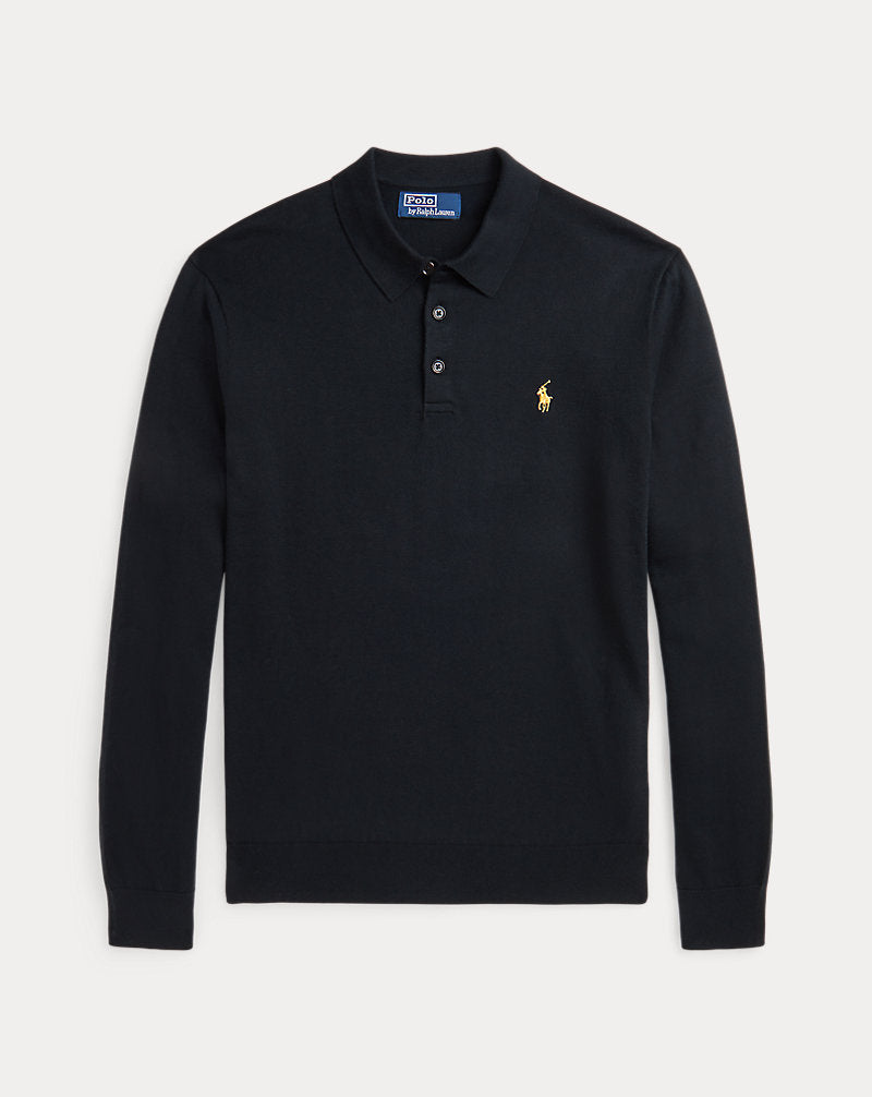Lunar New Year Polo-Collar Jumper Polo Black