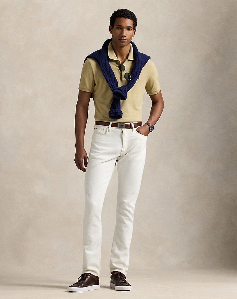 Tailored Fit Performance Mesh Polo Shirt Classic Khaki