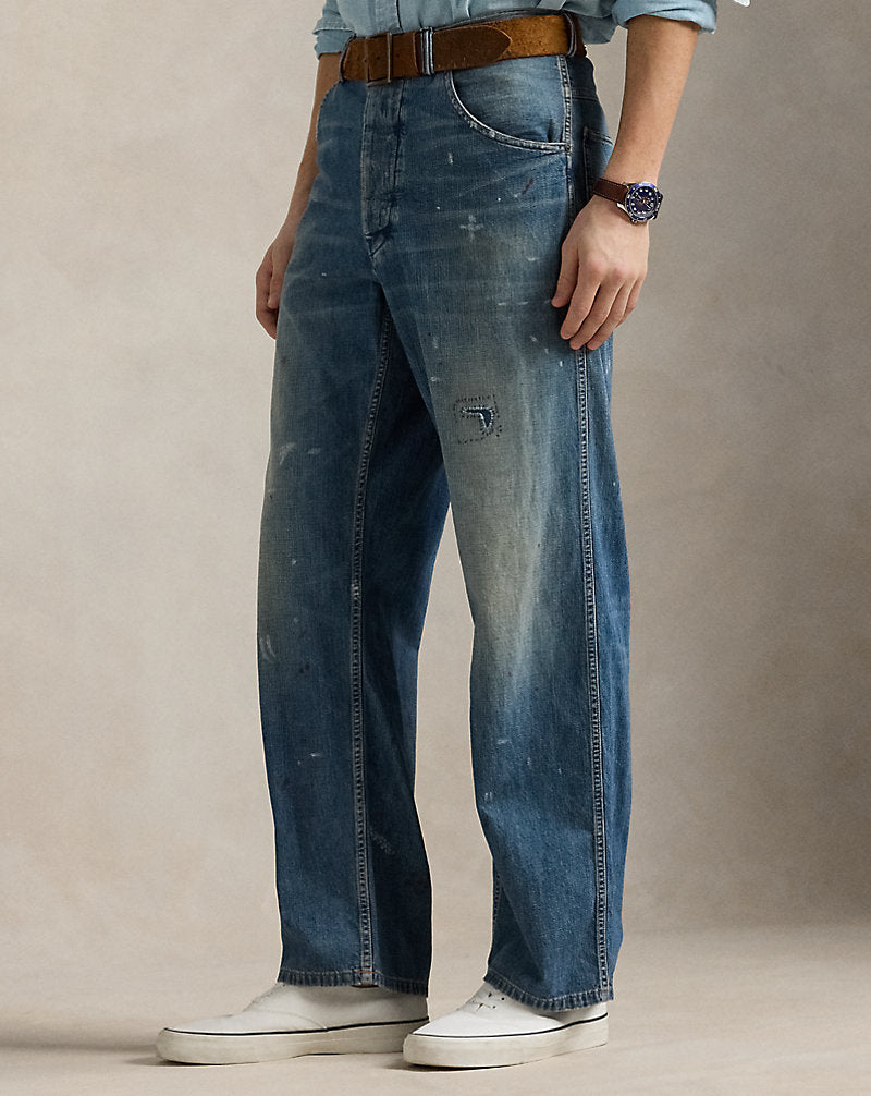 Relaxed Fit Distressed Carpenter Jean Knighton