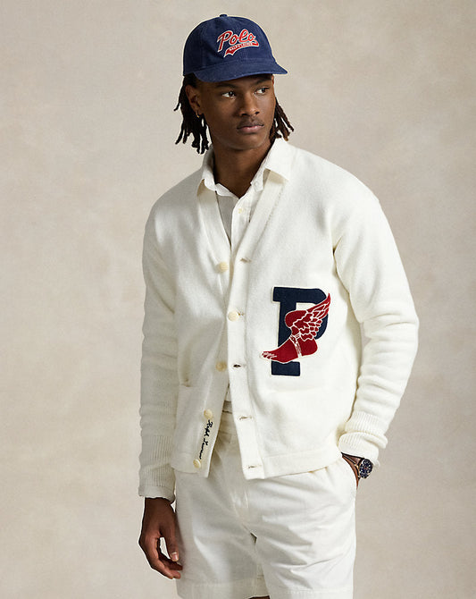 P-Wing Cotton Cardigan Cream Combo