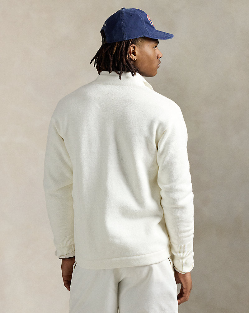 P-Wing Cotton Cardigan Cream Combo