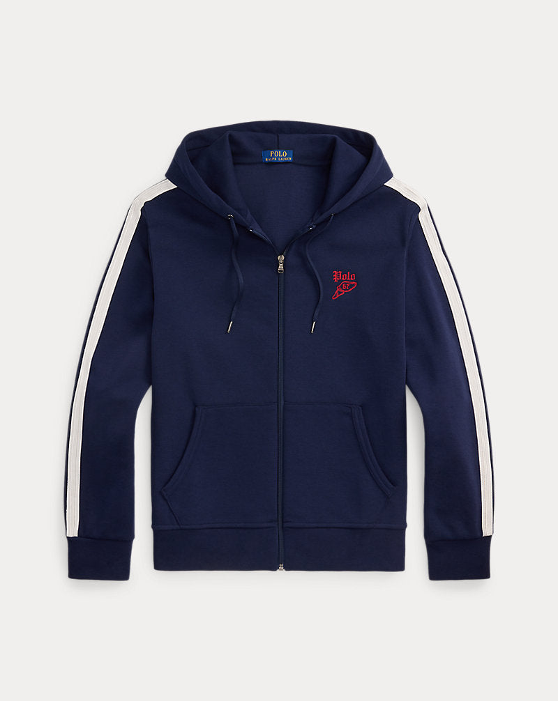 Logo Double-Knit Mesh Hoodie Cruise Navy Multi