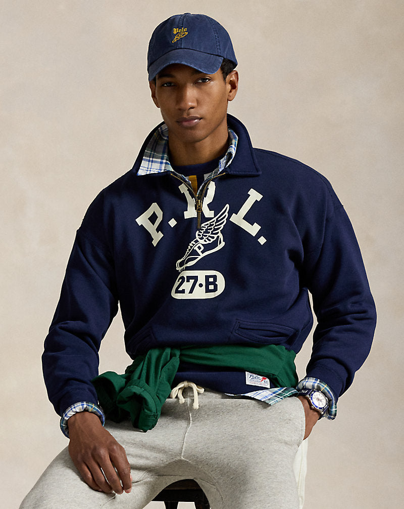 Vintage Fit Logo Fleece Sweatshirt Cruise Navy