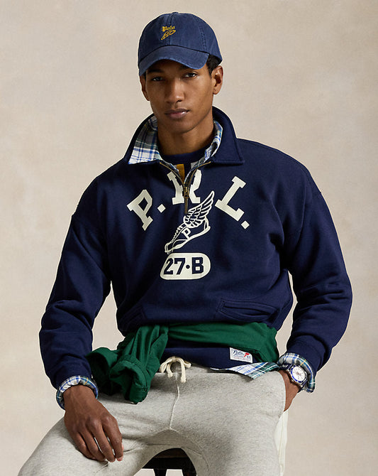 Vintage Fit Logo Fleece Sweatshirt Cruise Navy