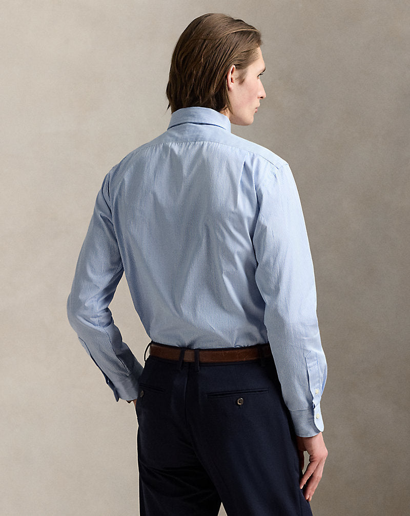 Classic Fit Striped Poplin Shirt Blue/White