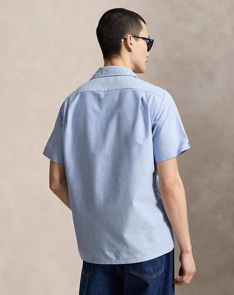 Classic Fit Oxford Camp Shirt Blue