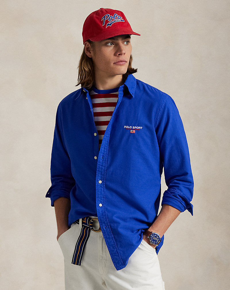 Classic Fit Polo Sport Oxford Shirt Cruise Royal