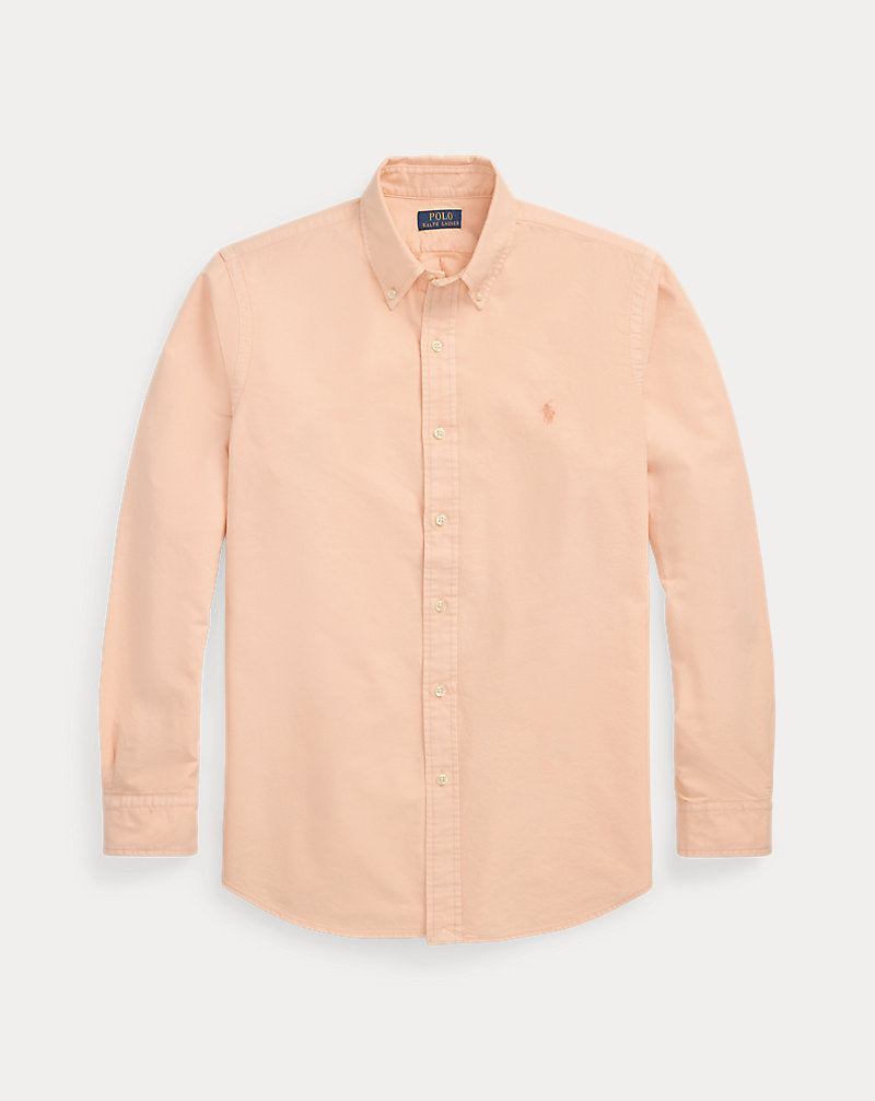 Custom Fit Mineral-Dyed Oxford Shirt Amber