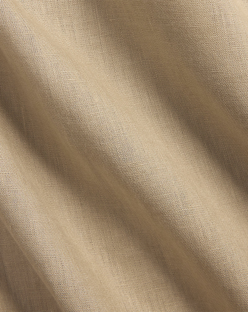Slim Fit Linen Shirt Coastal Beige