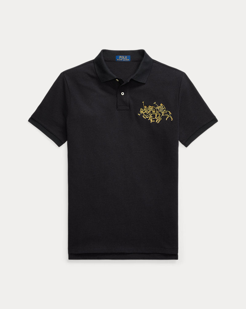 Lunar New Year Triple-Pony Polo Shirt Polo Black