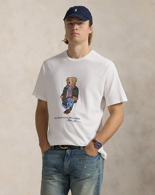 Polo Bear Jersey T-Shirt White Explorer Bear
