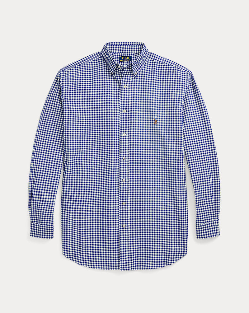 Gingham Oxford Shirt Royal/White