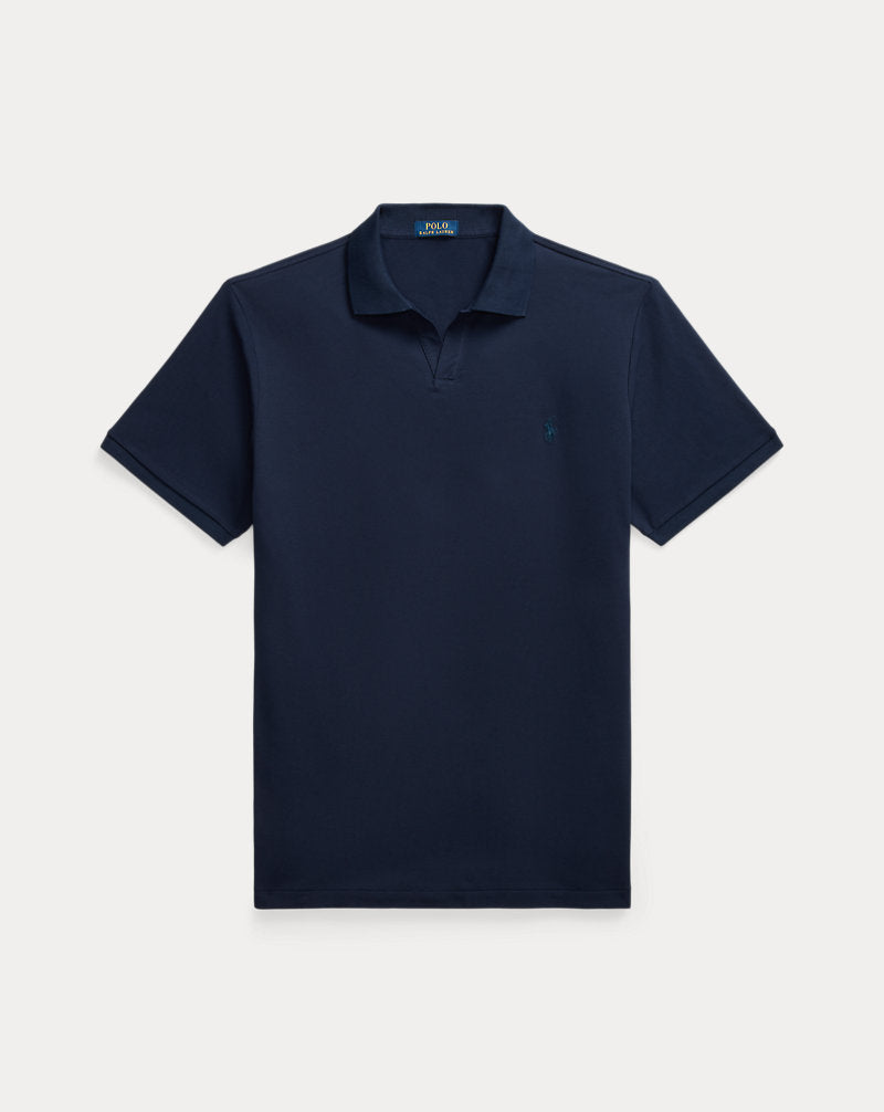 Stretch Mesh Polo Shirt Refined Navy