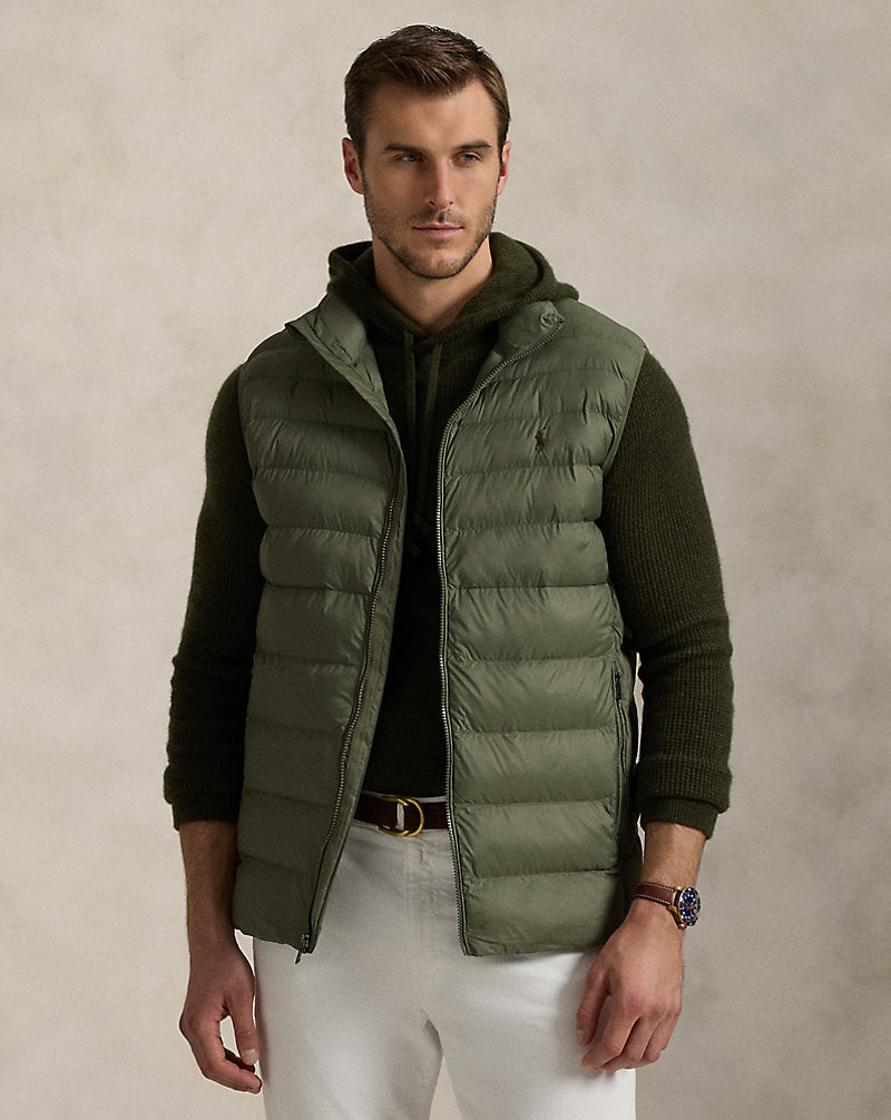 The Colden Packable Gilet Cruise Olive