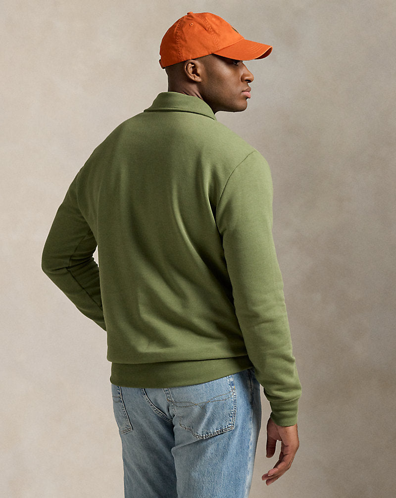 Logo Fleece Collared Sweatshirt Tree Green