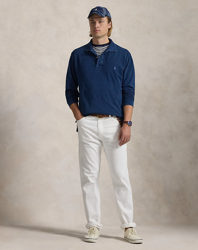 Indigo Mesh Polo Shirt Dark Indigo