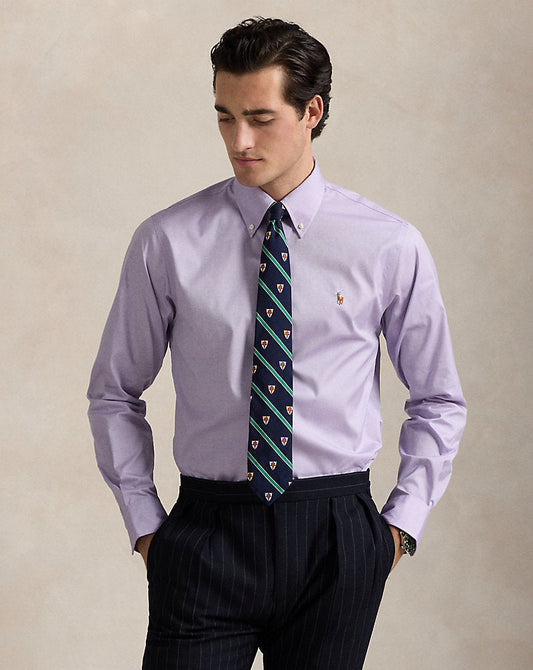 Custom Fit Oxford Shirt Light Purple/White