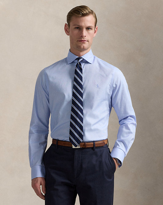 Regent Slim Fit Textured Shirt Blue/White
