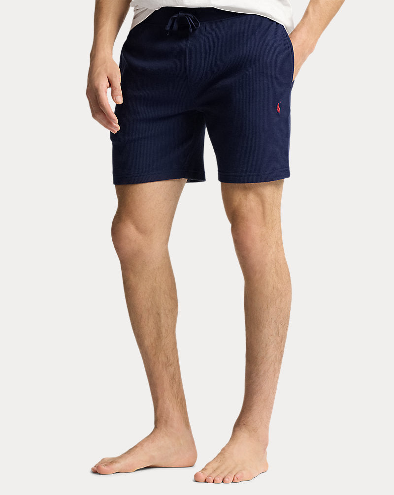 Slim Waffle-Knit Sleep Short Cruise Navy